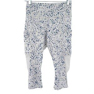 Athleta Gray Spotty Up For Anything Capri Legging Womens S Activewear Athleisure